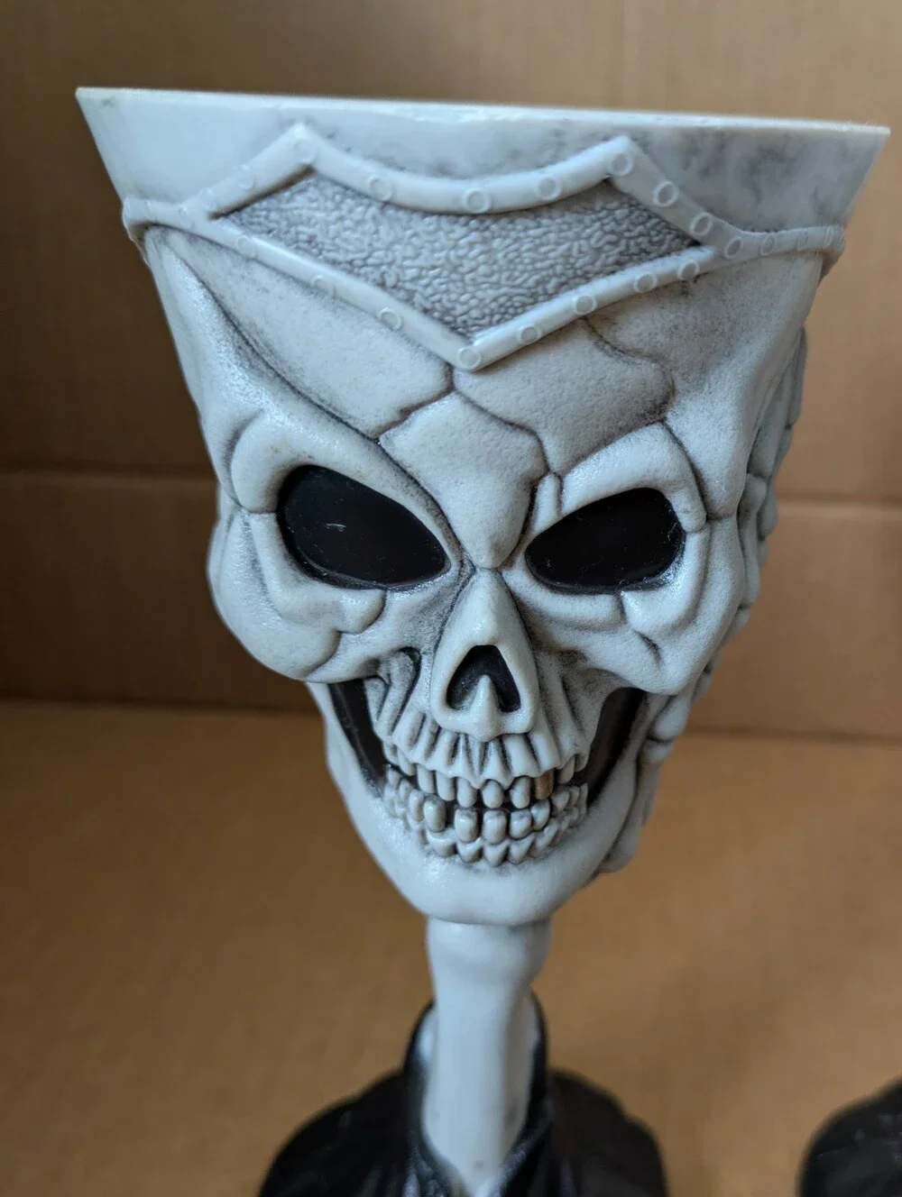Skull Goblets Wine Glasses Set White and Black Gothic Chalices